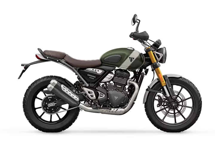 Scrambler 400X in Matt Khaki Green / Fusion White