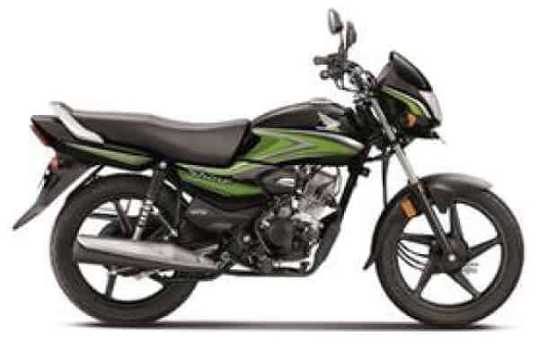 Honda Shine 100 in Black With Green Strips