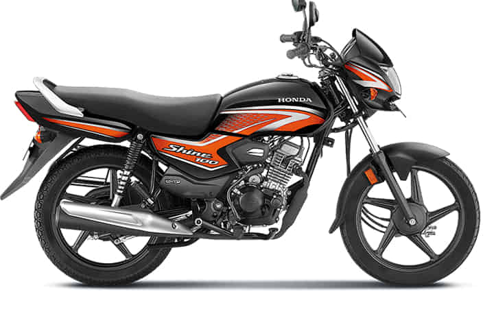 Honda Shine 100 in Orange with Black 