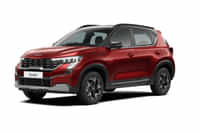KIA Sonet Intense Red + Aurora Black Pearl colour Cars KIA Sonet Intense Red + Aurora Black Pearl colour Cars