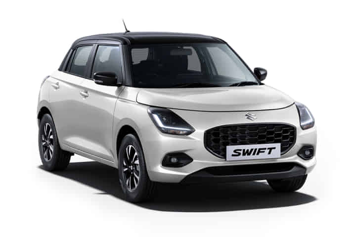 Swift undefined in Pearl Artic White with Midnight Black Roof