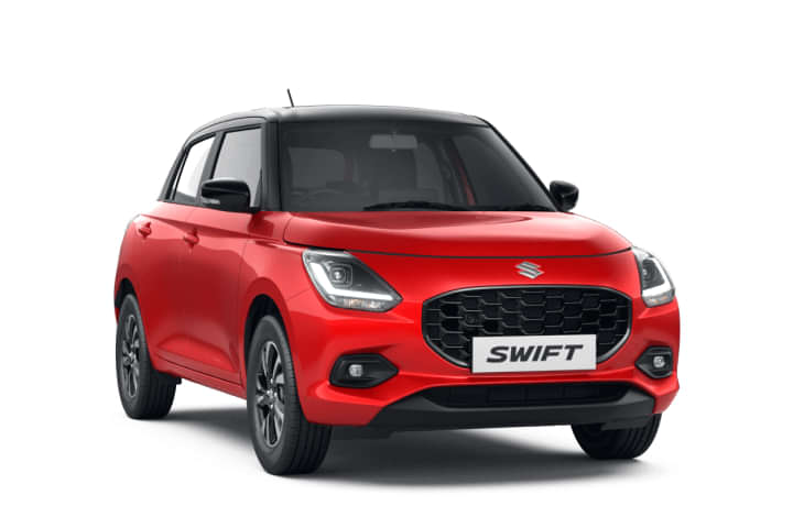 Sizzling Red with Bluish Black Roof