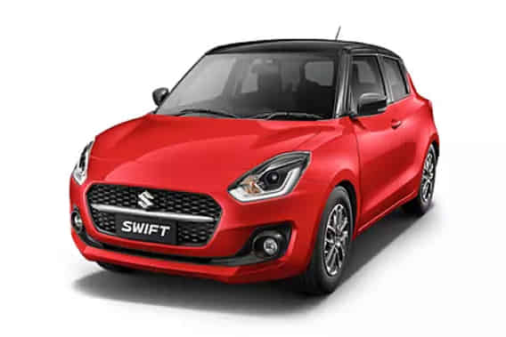 Swift 2020-2024 in Solid Fire Red with Pearl Midnight Black Roof Swift 2020-2024 in Solid Fire Red with Pearl Midnight Black Roof