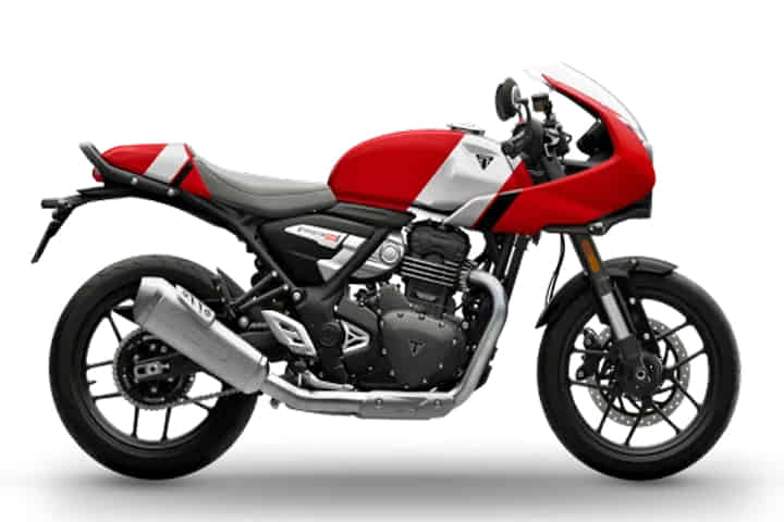 Thruxton 400 in Carnival red / Aluminium silver