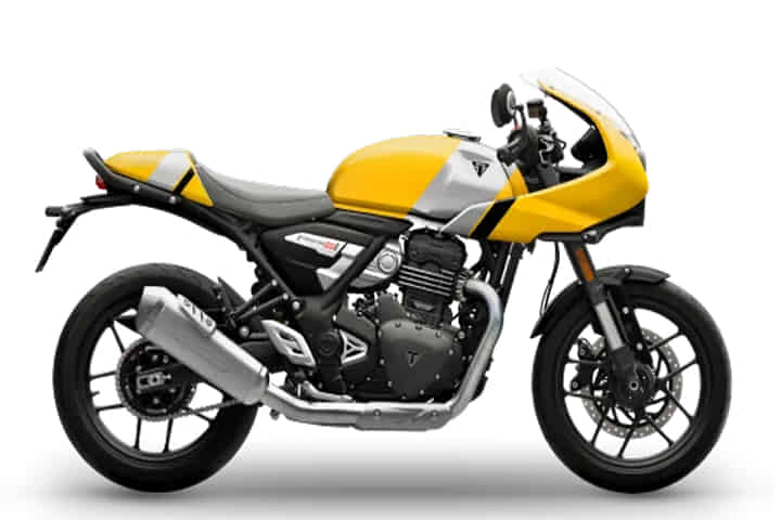 Thruxton 400 in Metallic Racing Yellow / Aluminium Silver Thruxton 400 in Metallic Racing Yellow / Aluminium Silver
