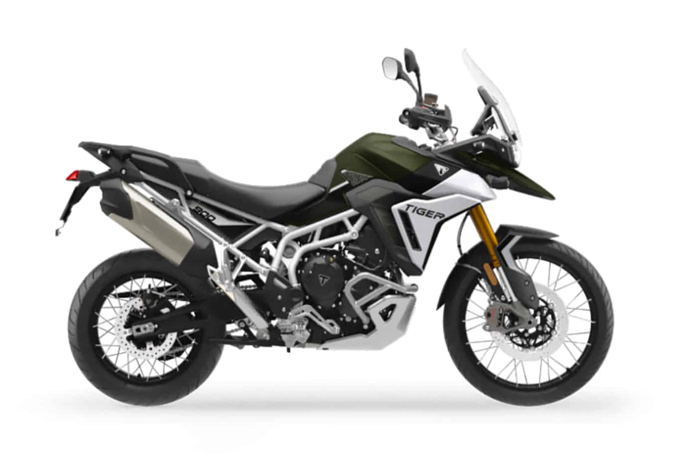Tiger 900 in Matt Khaki Green / Matt Phantom Black Tiger 900 in Matt Khaki Green / Matt Phantom Black