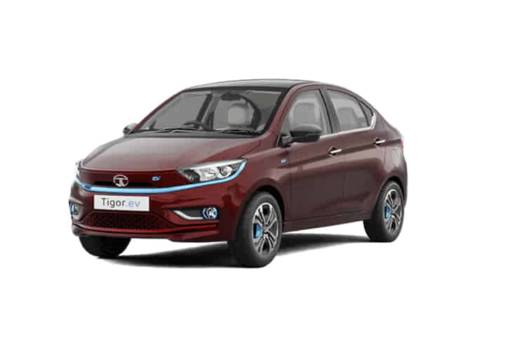 Tigor EV in Magnetic Red