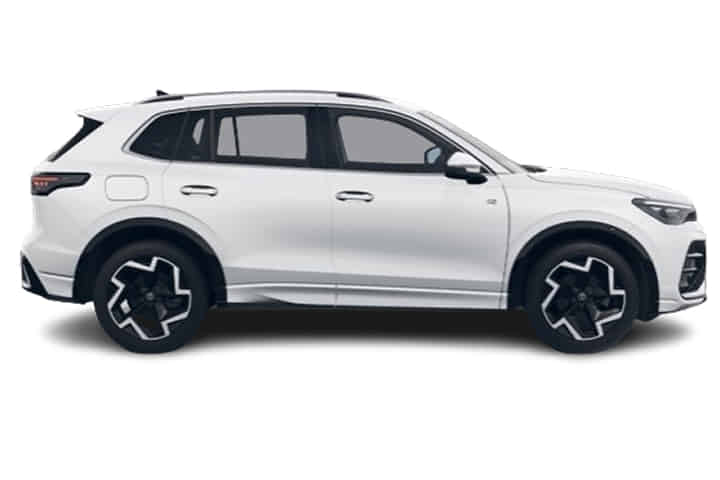 Tiguan R-Line in Oryx White Mother Of Pearl Effect Tiguan R-Line in Oryx White Mother Of Pearl Effect
