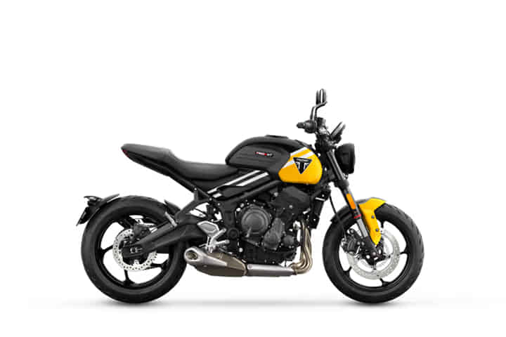 Trident 660 undefined in Cosmic Yellow / Sapphire Black