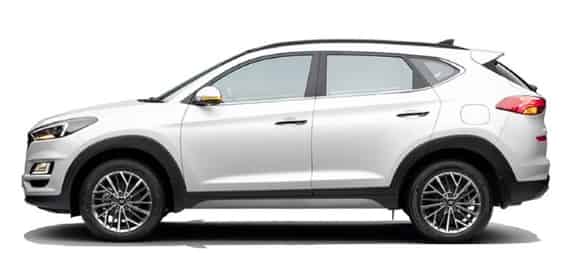 Tucson 2020-2022 in Polar White.