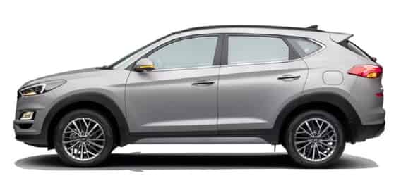Tucson 2020-2022 in Typhoon Silver