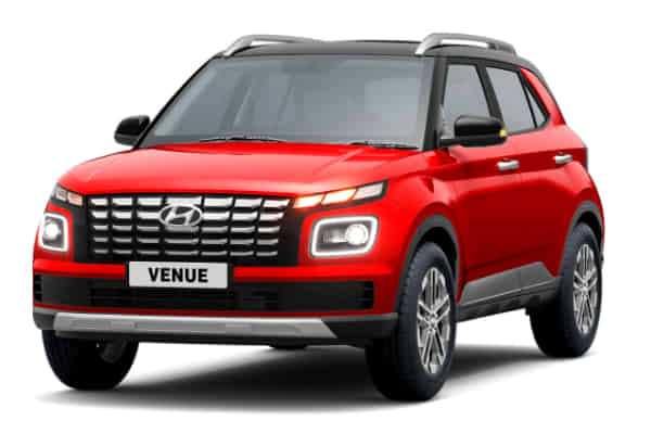 Hyundai Venue 2022-2025 in Fiery Red With Abyss Black