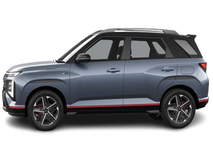 Hazel blue with abyss black roof