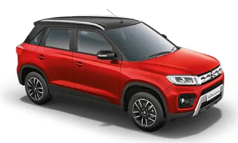 Vitara Brezza 2020-2022 undefined in  Sizzling Red With Midnight Black Roof