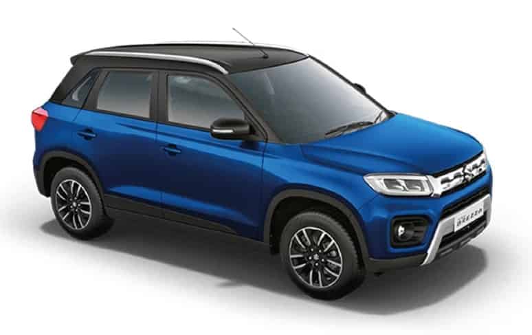 Vitara Brezza 2020-2022 undefined in Torque Blue With Midnight Black Roof