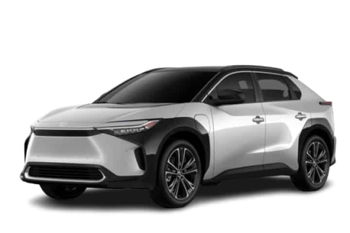 Toyota bZ4X in Elemental Silver Metallic with Black roof