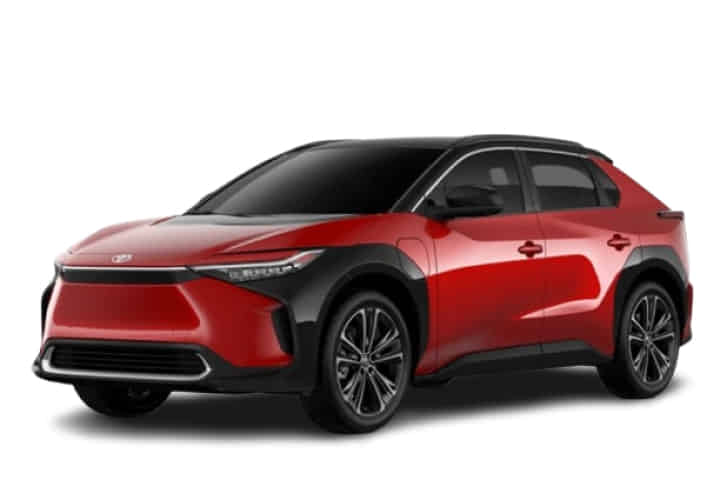 Toyota bZ4X in Supersonic Red with Black roof
