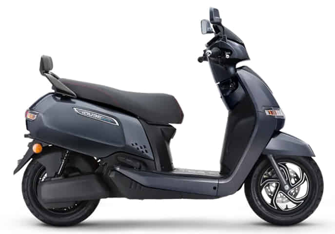 TVS iQube Electric in Mercury Grey