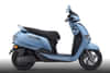 TVS iQube Electric Mint Blue colour Scooters TVS iQube Electric Mint Blue colour Scooters