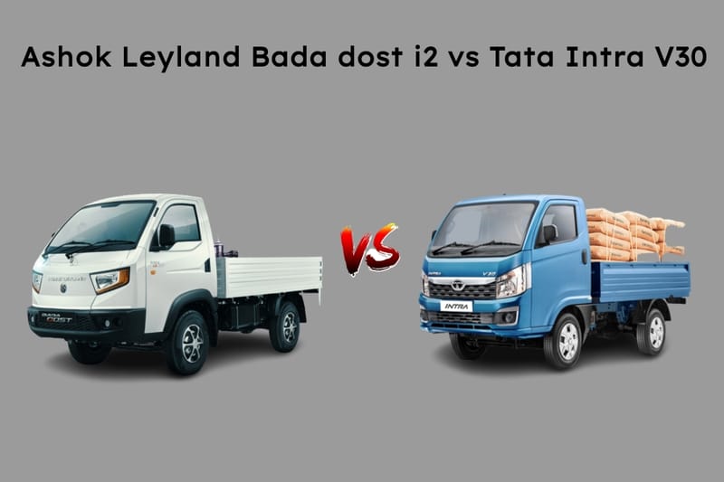 Ashok Leyland Bada dost i2 vs Tata Intra V30 Spec Comparison