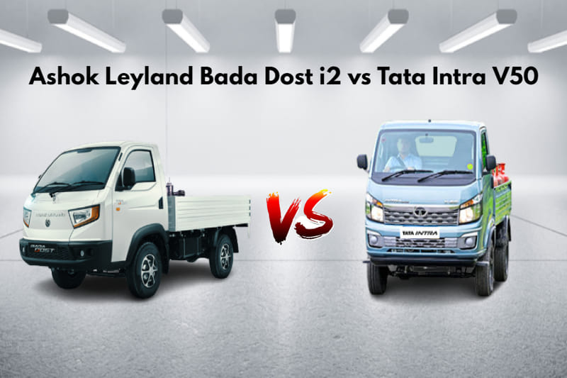 Ashok Leyland Bada Dost i2 vs Tata Intra V50 Spec Comparison