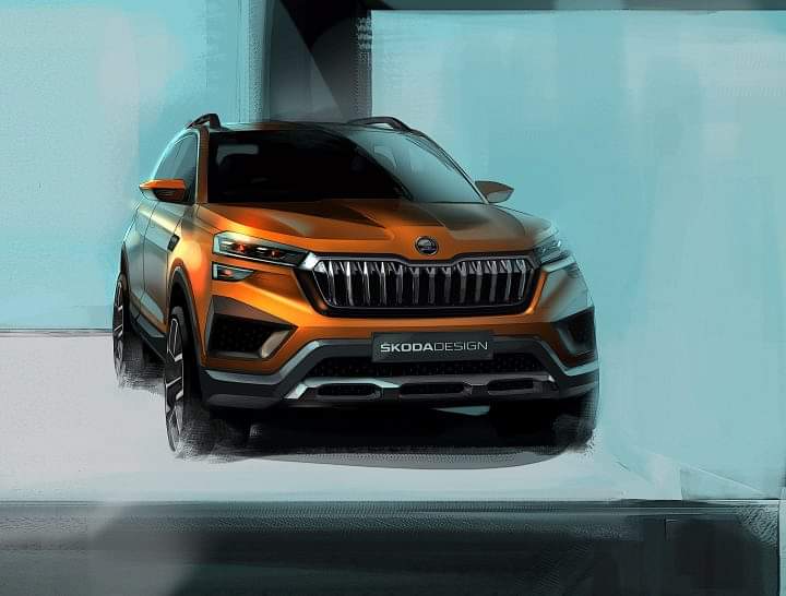 Skoda Vision IN Concept Front and Rear Sketches Teased