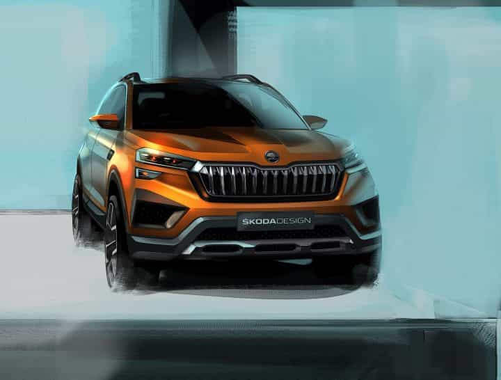 Skoda Vision IN Concept Front and Rear Sketches Teased Skoda Vision IN Concept Front and Rear Sketches Teased