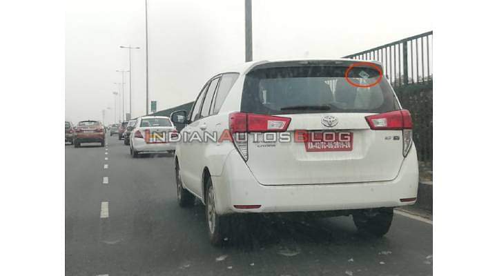 Is Toyota Working On A CNG Innova Crysta? Spy Shots!