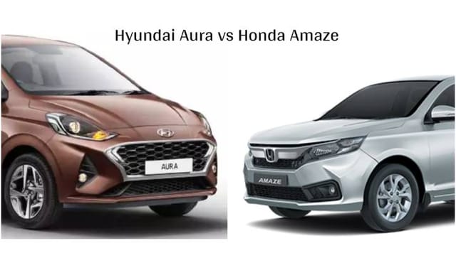 Hyundai Aura vs Honda Amaze Image
