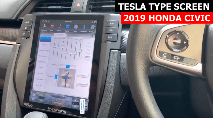 Tesla Type Touchscreen for Your Honda Civic 2019
