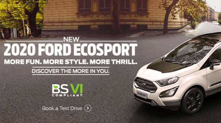 BS6 Ford Ecosport Goes On Sale, Prices Hike By Rs 13,000 BS6 Ford Ecosport Goes On Sale, Prices Hike By Rs 13,000