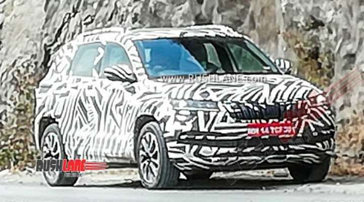 Upcoming Skoda Vision Spotted In India Before The Official Unveiling