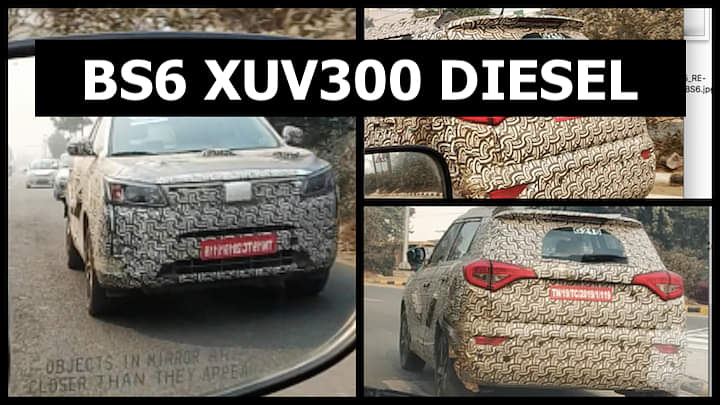 BS6 Mahindra XUV300 Diesel Caught on Test - VIDEO