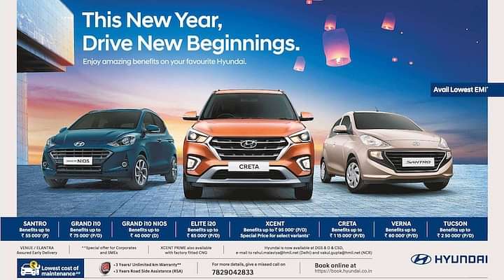 Hyundai Car Discounts for Jan 2020: up to Rs 2.5 lakh off