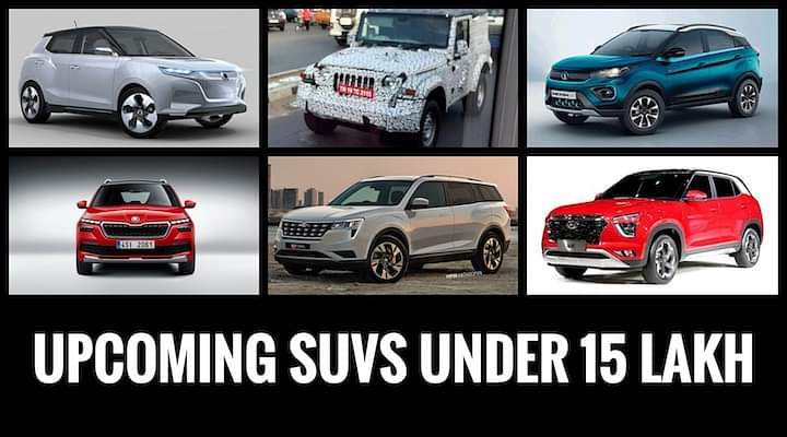 Upcoming 2020 SUVs In India Under Rs 15 Lakh