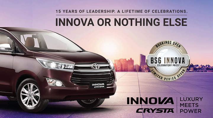 Toyota Innova Crysta Launched In BS6 Form; Price Starts At Rs 15.36 Lakh