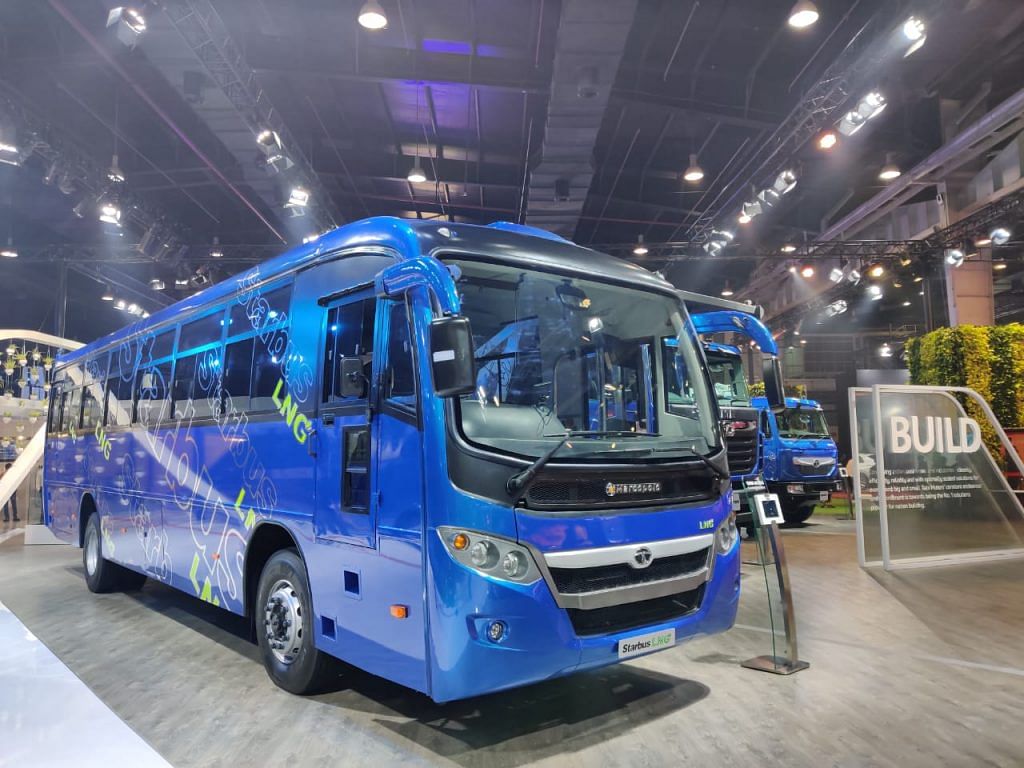 Tata Motors showcases India's First LNG Bus