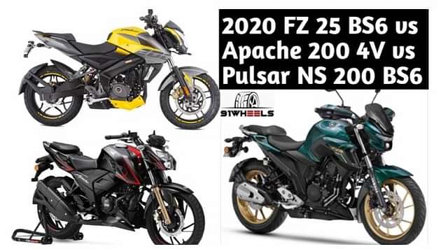 2020 Yamaha FZ 25 BS6 vs TVS Apache RTR 200 4V BS6 vs Bajaj Pulsar NS 200 BS6 - Spec Comparison!