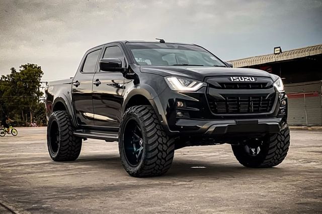 modified black isuzu v-cross
