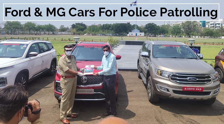 Jai Ganesh Ford & MG Have Gifted 8 Cars to Rajkot Police For Patrolling