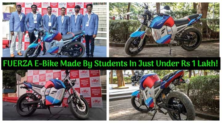 College Students Make Affordable 'Fuerza' Electric Motorcycle: Less Than Rs 1 Lakh; 80km Range, 40kmph Top Speed College Students Make Affordable 'Fuerza' Electric Motorcycle: Less Than Rs 1 Lakh; 80km Range, 40kmph Top Speed