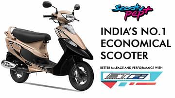 Cheapest BS6 Scooter in india tvs scooty pep plus price