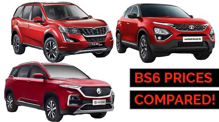 Mahindra XUV500 vs MG Hector vs Tata Harrier: BS6 Prices And Spec Comparo