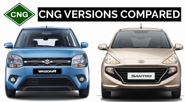 Bs6 Maruti Suzuki Wagon R Cng Vs Bs6 Hyundai Santro Cng Mileage Price Specifications