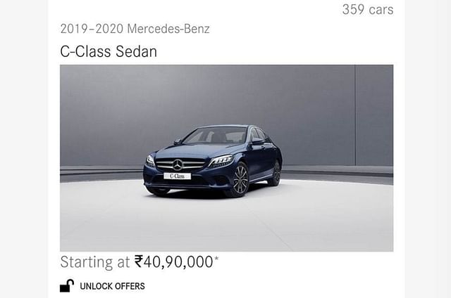 mercedes c-class price in india