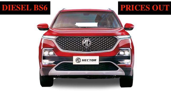 MG Hector BS6 Diesel Prices Out; Base Trim Rs 19k Expensive Than Tata Harrier