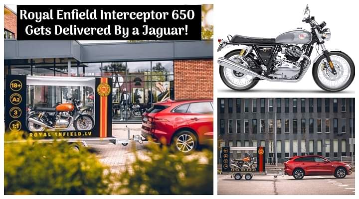 Royal Enfield Interceptor 650 Delivered Like A Scale-model By A Jaguar: Fantasy or Reality?