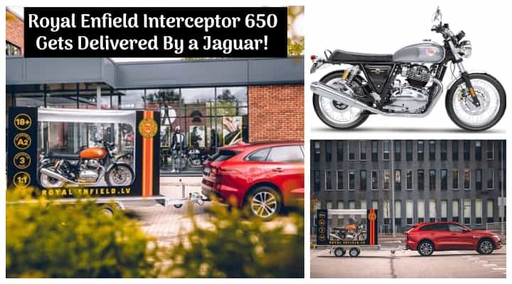 Royal Enfield Interceptor 650 Delivered Like A Scale-model By A Jaguar: Fantasy or Reality? Royal Enfield Interceptor 650 Delivered Like A Scale-model By A Jaguar: Fantasy or Reality?