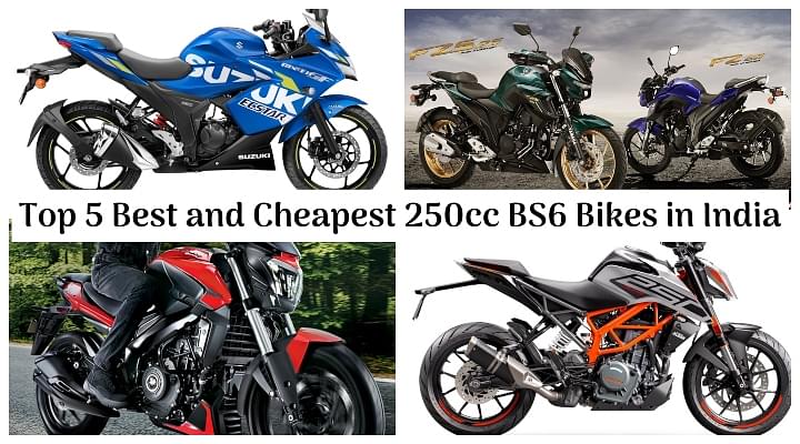 Top 5 Best 250cc BS6 Bikes in India - Yamaha FZ 25 BS6 to Gixxer 250 to Duke 250!