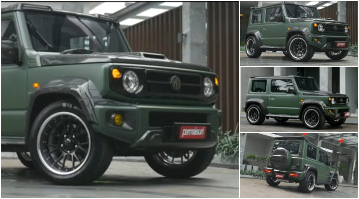 This Modified Suzuki Jimny Widebody Looks Like a Mini G-wagon This Modified Suzuki Jimny Widebody Looks Like a Mini G-wagon
